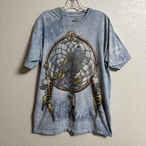 The Mountain Shirt‎ Large Blue Dream Wolf Alaska Tie Dye Dreamcatcher
